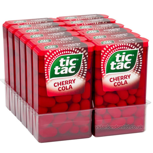 Tic Tac Cherry Cola Mint Sweet 18g(Pack of 24)