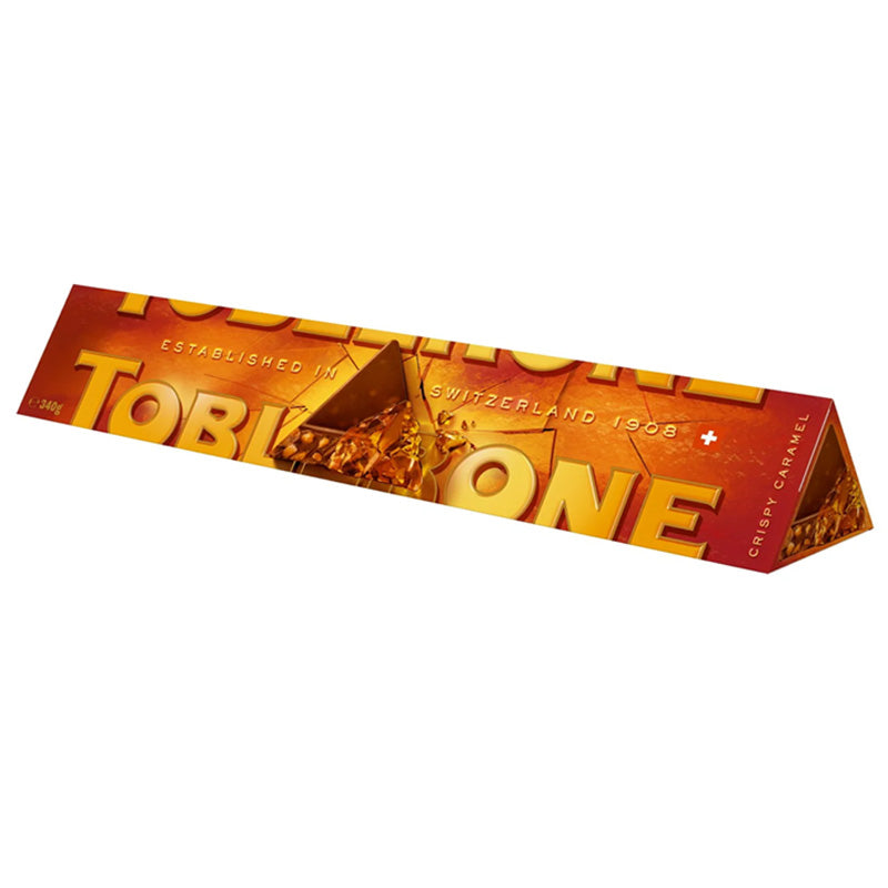 Toblerone Crispy Caramel Chocolate Gift Bar 340g x 2 Bars – Swiss Chocolate