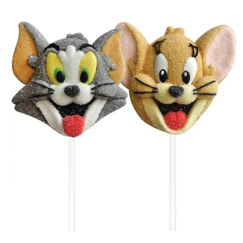 Tom & Jerry Candy Marshmallow Pops 45g Fun Sweet Treats (Box of 12 Lollies)