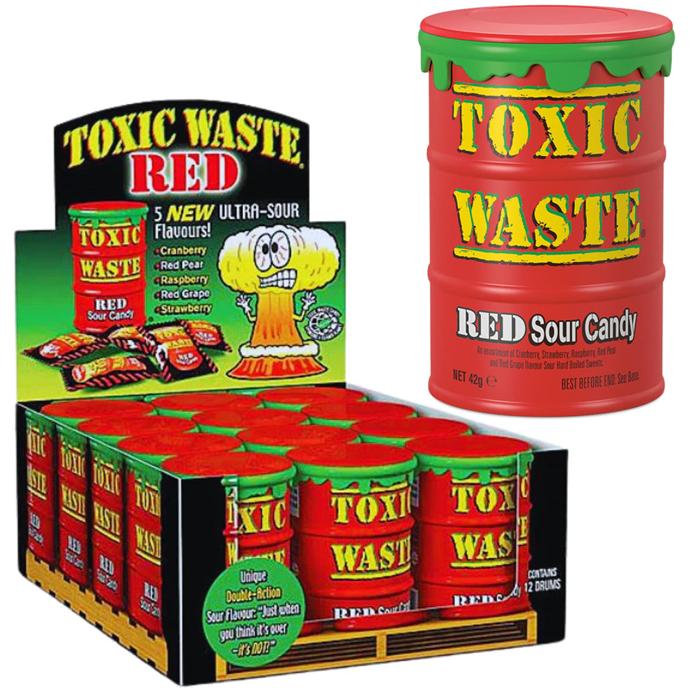 Toxic Waste Red Sour Candy 12 x 42g