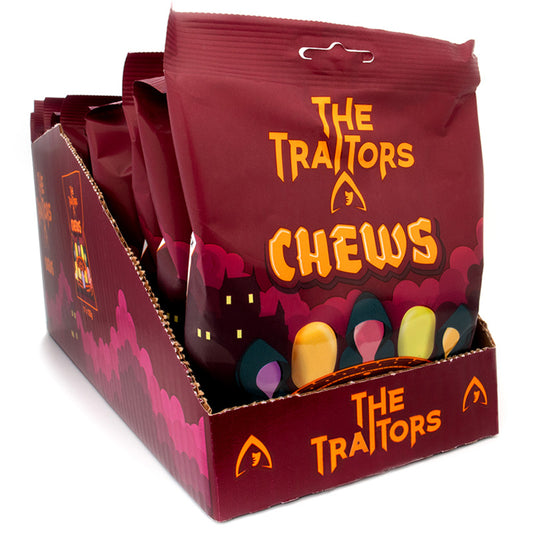 The Traitors Chews 120g Fruit Flavour Chewy Sweets (Box of 11 Bags)