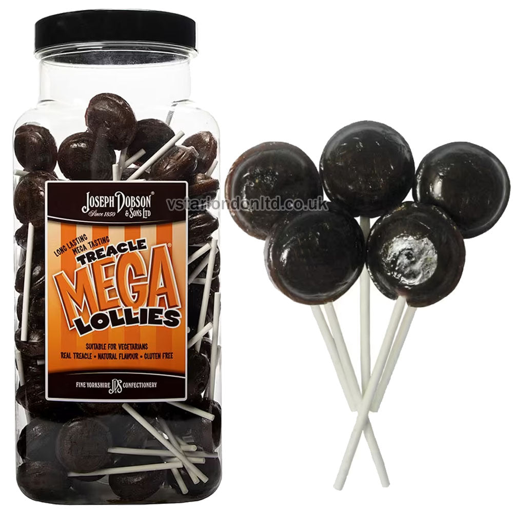Joseph Dobson & Sons Mega Lollies Jar – Assorted Flavours & Sizes