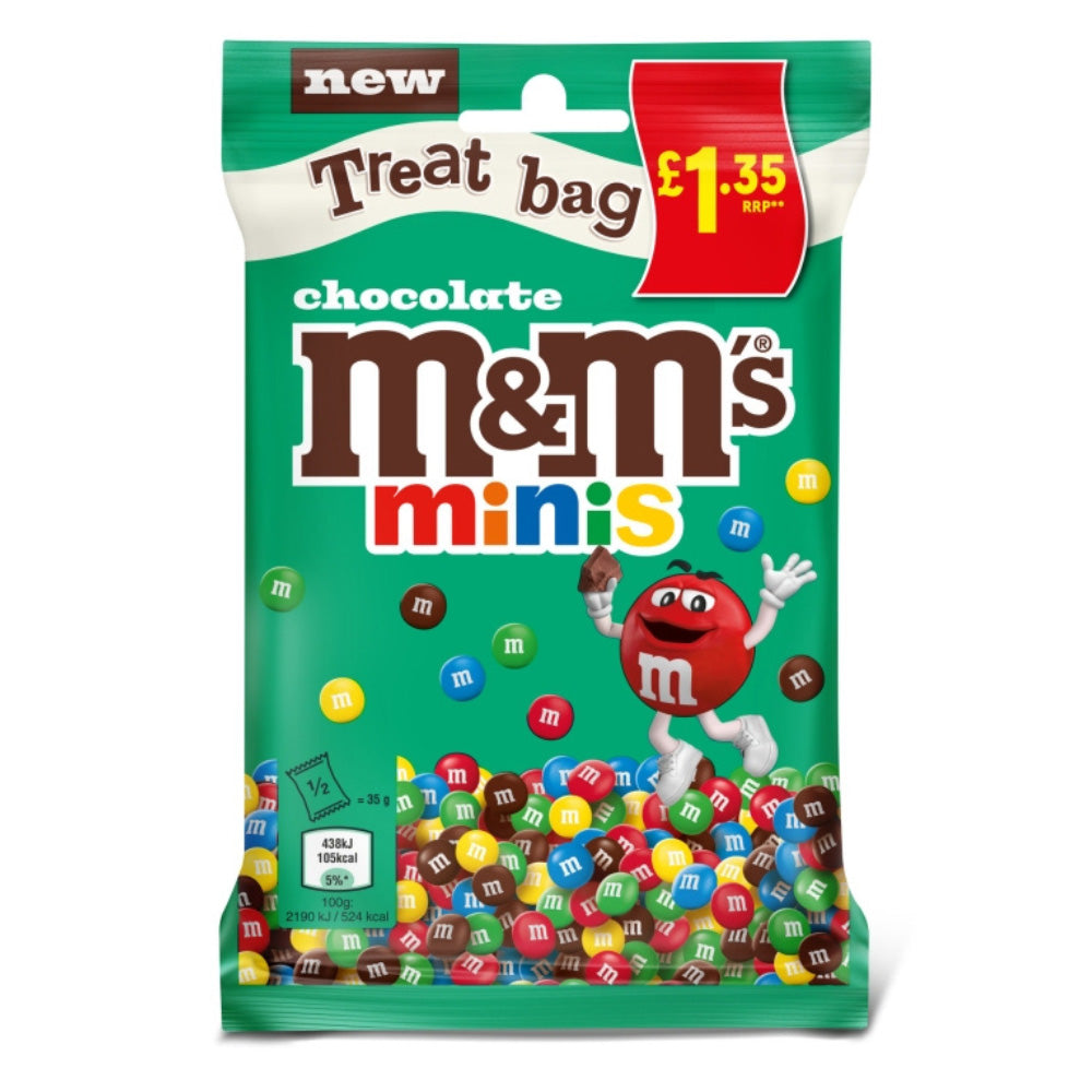 M&M's Minis Bites Milk Chocolate Treat Bag PMP 70g (Box Of 16)