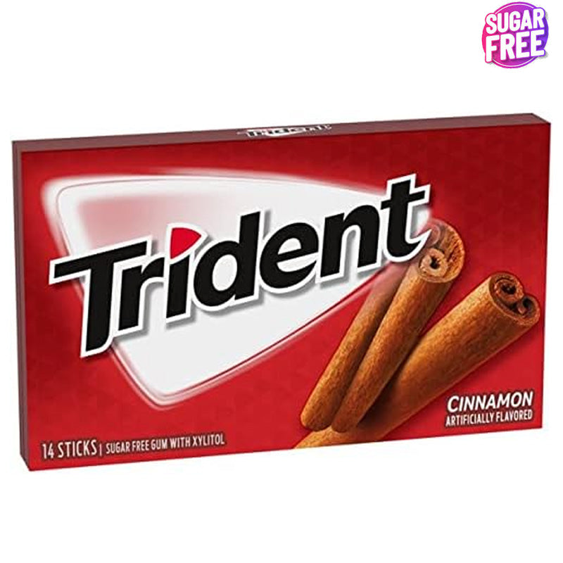 Trident Sugar Free Cinnamon Gum 14 Sticks (6 and  12 Boxes)
