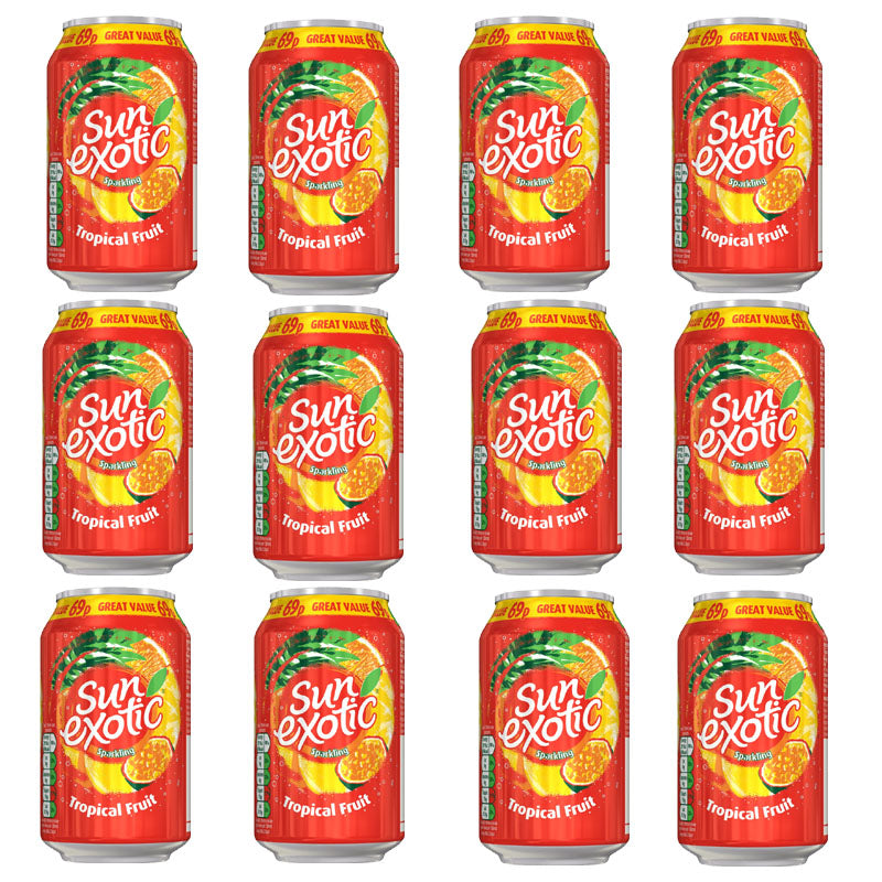 Sun Exotic Sparkling Tropical Fruit 330ml (12 & 24 Cans)
