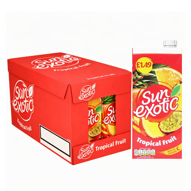 Sun Exotic 1L PMP Fruits Flavoured Soft Drinks (Box of 6 & 12 Packs)