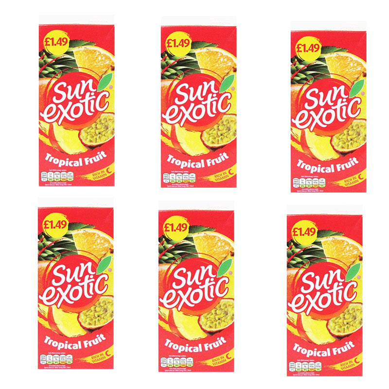Sun Exotic 1L PMP Fruits Flavoured Soft Drinks (Box of 6 & 12 Packs)