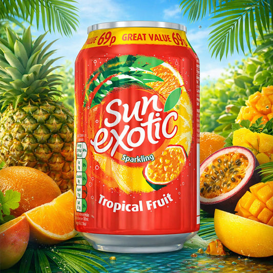 Sun Exotic Sparkling Tropical Fruit 330ml (12 & 24 Cans)