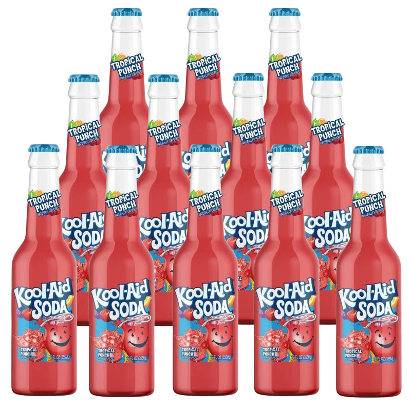 Kool Aid Glass Bottle Soft Drinks 12x355ml – 5 Flavours