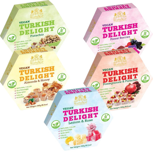 Rochefleur Turkish Delight 150g – 4 & 8 Boxes | Assorted Flavours