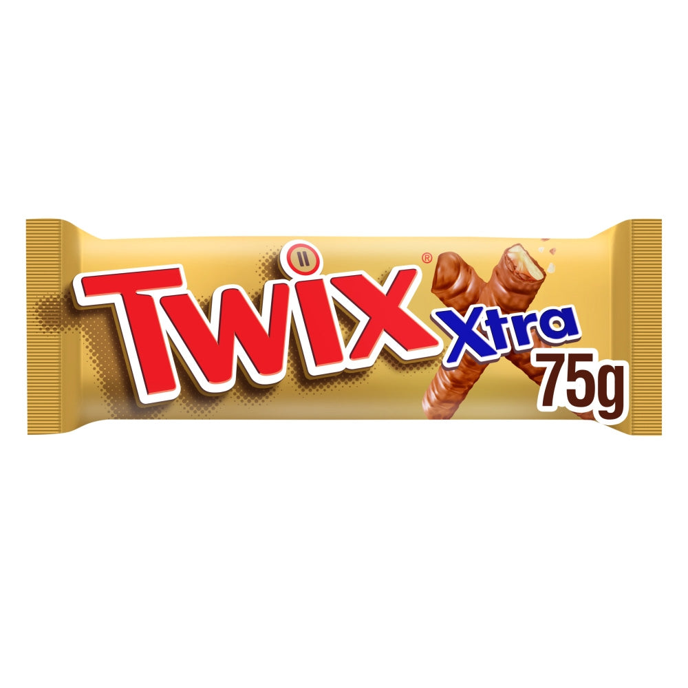 Twix Xtra Milk Chocolate Biscuit Twin Bars 75g (Box Of 24)