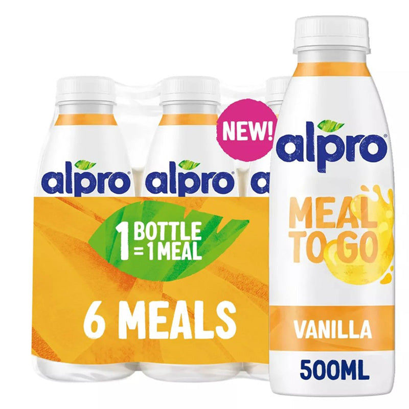 Alpro Meal To Go Drink 500ml Chocolate Banana & Vanilla Flavours (Box of 6 Bottles)