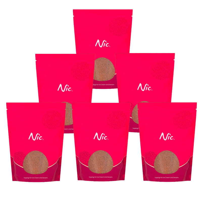 Nic Chocolate Flavour Vermicelli 1kg– Dessert Ice Cream Topping (Box of  6 Packs)