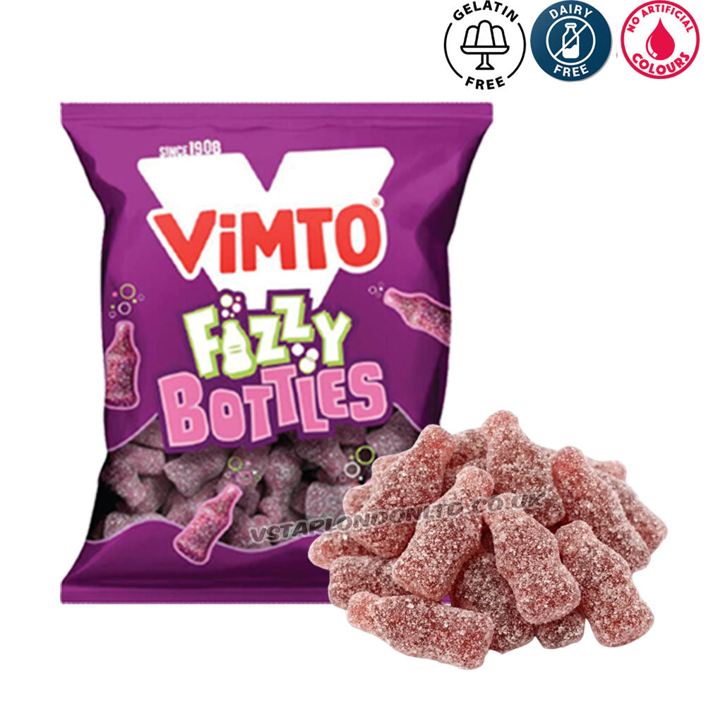 Vimto Fizzy Bottles Gummy Sweets Bag 100g