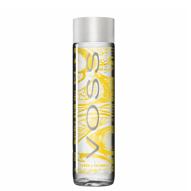 Voss Mixed Flavoured Water Bottles 375ml – Lemon Cucumber, Tangerine, Lime & Mint Refreshing Drinks