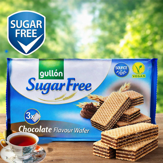 Gullon Sugar Free Chocolate Wafer 180g Crispy Snack (Box of 6 packs)