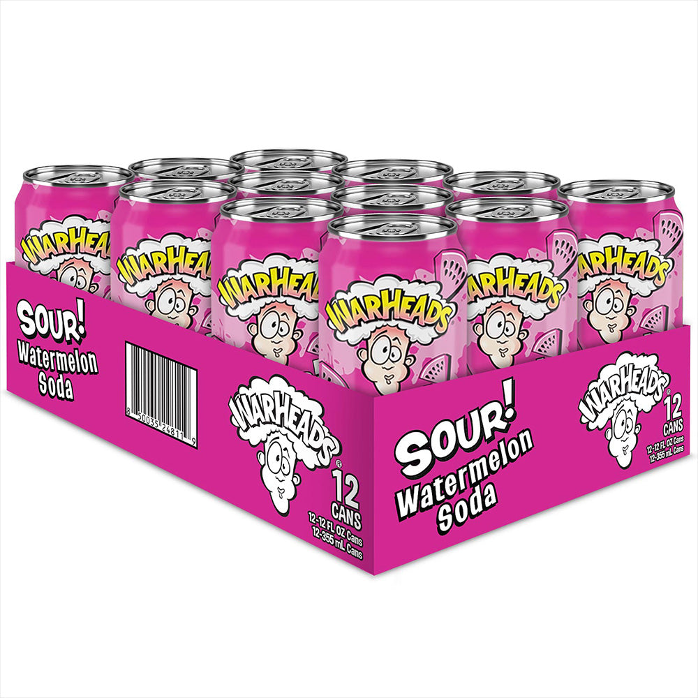 Warheads Sour Watermelon Soda 12 x 355ml Cans