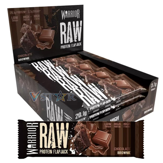 Warrior Raw Chocolate Brownie Protein Flapjack 75g (12 Bars)
