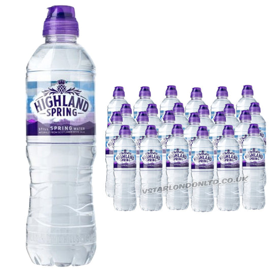 Highland Spring Still Spring Water Sports Cap 500ml x 24 Bottles