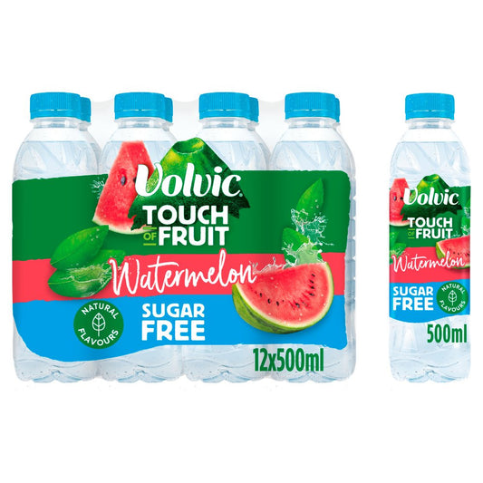 Volvic Touch of Fruit Sugar Free Watermelon Natural Flavoured Water 12 x 500ml