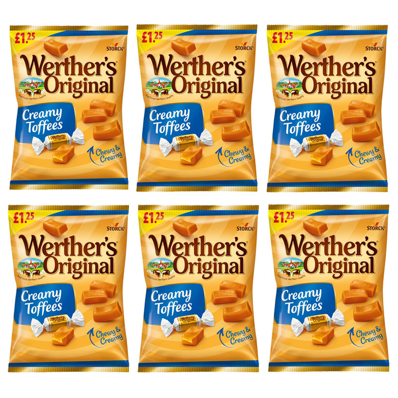 Werther's Original Creamy Toffees 110g x 6 & 12 Packs Chewy Creamy Sweets