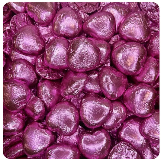 Whitakers Pink Foiled Chocolate Hearts