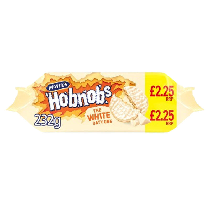 McVitie's White Hobnobs Biscuits 232g PMP packs (6 & 12 Packs)