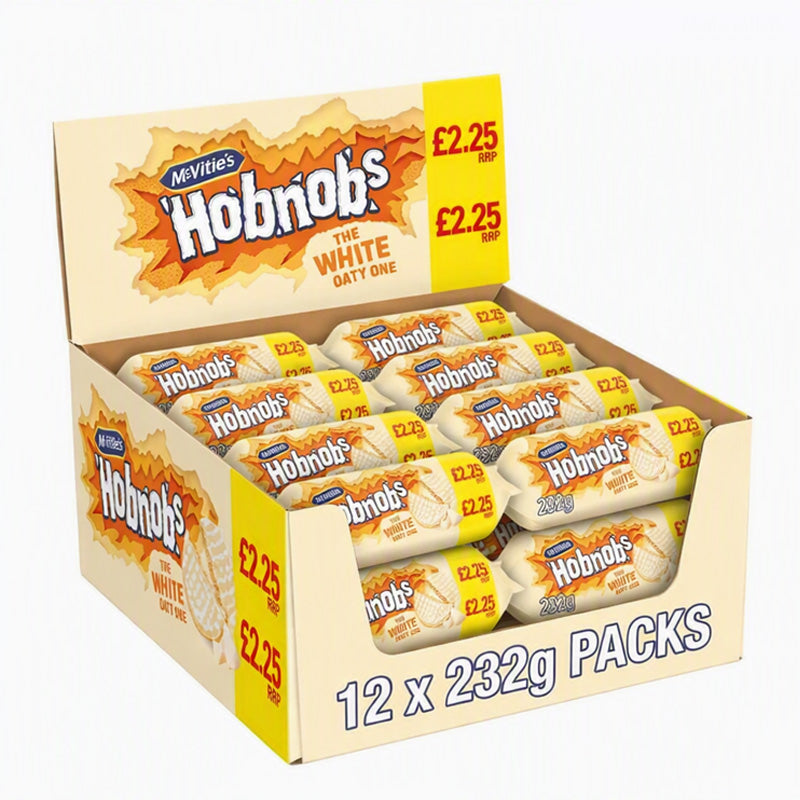 McVitie's White Hobnobs Biscuits 232g PMP packs (6 & 12 Packs)