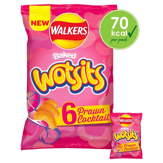 Walkers Wotsits Prawn Cocktail Multipack Crisps 12 x (6 x 13.5g)