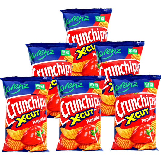 Lorenz Crunchips X-Cut Paprika 75g (6 & 12 Packs)