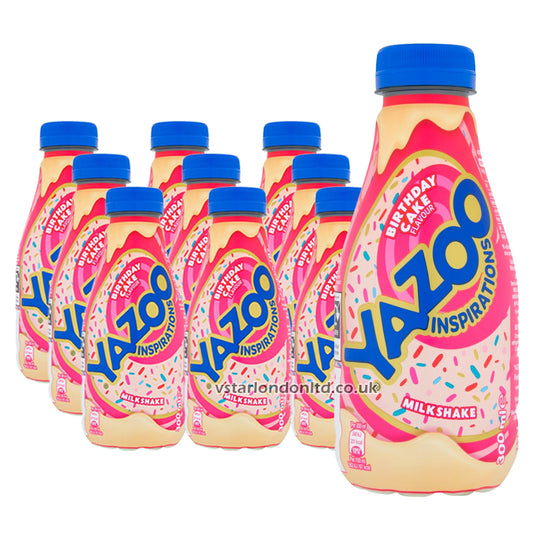 YAZOO Inspirations Birthday Cake Flavour Milkshake 300ml (6 & 12 Bottles)