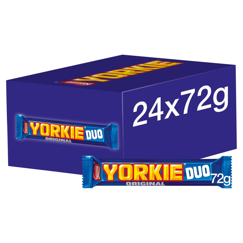 Yorkie Milk Chocolate Duo Bar 72g (Box Of 24)