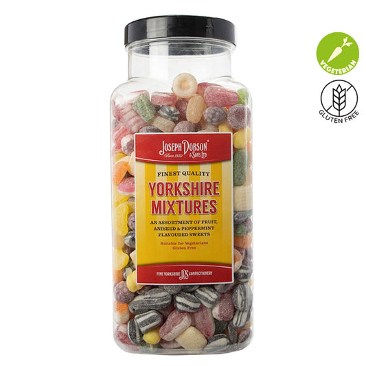 Dobsons Yorkshire Mixtures 2.72kg Jar Assorted Boiled Sweets 18 Varieties