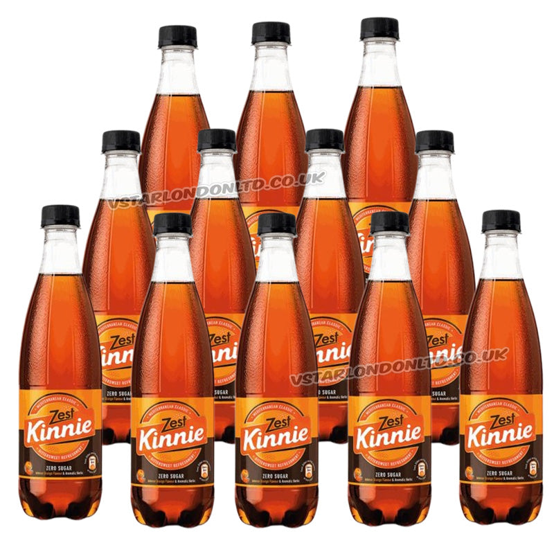 Kinnie Zest Orange & Herb Soft Drink 500ml Bottles (Box of 12 Bottles)