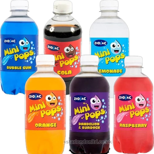 Zodiac Mini Pops 330ml Fizzy Drink – 6 Pack (Multiple Flavours Available)